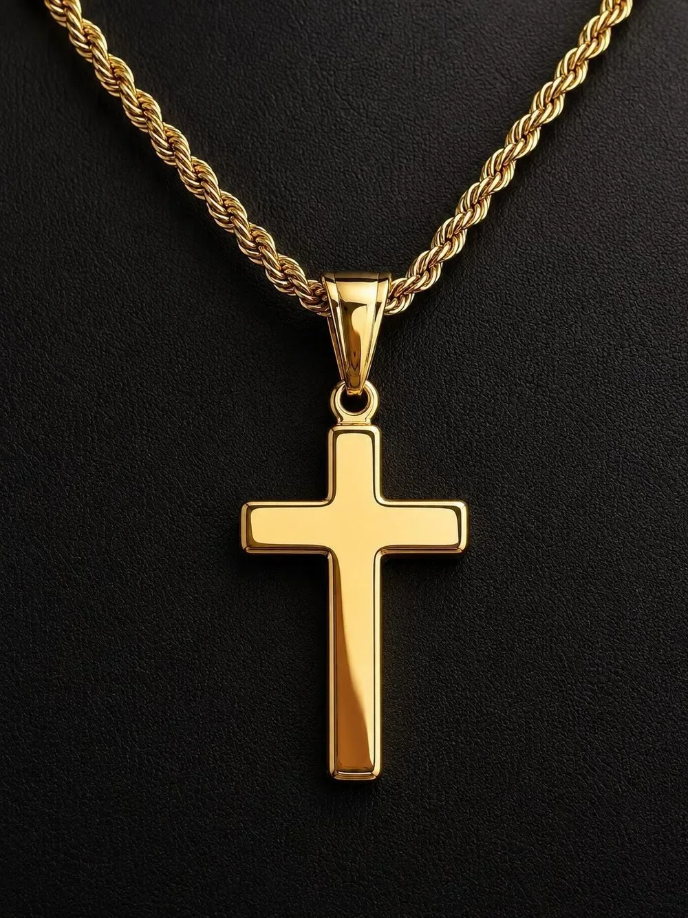 Bold Gold Cross Necklace